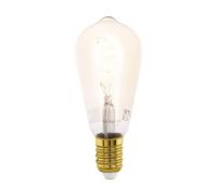 Eglo connect.z Ampoule LED E27 connectée, ST64, ZigBee, contrôlable par appli et commande vocale, dimmable, blanc chaud - froid, 360 lumens, 5 watts, ambré, design vintage