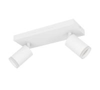 Eglo connect.z Lampe LED Melitello-Z, 2 spots, lampe de plafond ZigBee, Matter, app et commande vocale Alexa, blanc chaud-froid, RGB, dimmable, plafonnier