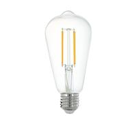 Eglo Ampoule LED connect.z E27 ST64 ZigBee dimmable 6W 806 lm blanc neutre transparent design vintage