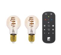 Ampoule LED E27 2X4,9W verre ambre