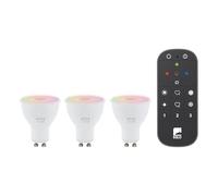 Eglo Ampoules LED connect.z GU10 Lot de 3 – ZigBee, App et Alexa, télécommande, dimmable RGB 4,5 W