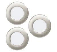 Eglo connect.z Lot de 3 spots LED encastrables Fueva 6-Z, jeu de lampes encastrées pour salle de bains, Ø 8,8 cm, ZigBee, app et Alexa, blanc chaud - froid, dimmable, argenté, IP44