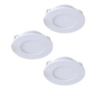 Eglo connect.z Lot de 3 spots LED encastrables pour salle de bains Fueva-Z, Ø 85 mm, lampe ZigBee extra-plat, contrôlable par appli et commande vocale, blanc chaud - froid, dimmable, blanc, IP44