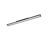 EGLO connect.z Panneau LED connecté Salobrena-Z, plafonnier ZigBee 120 x 10 cm, lampe de plafond contrôlable par appli et commande vocale, blanc chaud - froid, dimmable, alu noir