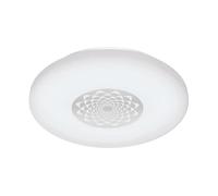 EGLO connect.z Plafonnier LED connecté Capasso-Z, Ø 34 cm, lampe de plafond ZigBee, luminaire ciel étoilé contrôlable par appli et commande vocale, blanc chaud - froid, dimmable