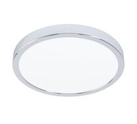 Eglo connect.z Plafonnier LED connecté Fueva 6-Z, Ø 27,8 cm, ZigBee, Matter, lampe plafond pour salle de bains, app et commande vocale Alexa, blanc chaud-froid, RGB, dimmable, chromé, IP44