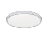 Eglo connect.z Plafonnier LED connecté Fueva 6-Z, Ø 38,9 cm, ZigBee, Matter, lampe plafond pour salle de bains, app et commande vocale Alexa, blanc chaud-froid, RGB, dimmable, chromé, IP44