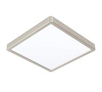 Eglo connect.z Plafonnier LED connecté Fueva-Z, 28,5 cm, lampe de plafond ZigBee pour salle de bains, contrôlable par appli et commande vocale, blanc chaud - froid, dimmable, nickel-mat, IP44