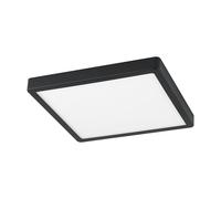 EGLO connect.z Plafonnier LED connecté Fueva-Z, 28,5 cm, lampe de plafond ZigBee pour salle de bains, contrôlable par appli et commande vocale, blanc chaud - froid, dimmable, noir, IP44