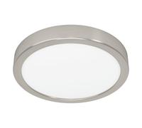 Eglo connect.z Plafonnier LED connecté pour salle de bains Fueva 6-Z, Ø 21 cm, ZigBee, App et commande vocale Alexa, blanc chaud froid, intensité lumineuse variable, aspect argenté, IP44