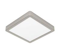 Eglo connect.z Plafonnier LED connecté pour salle de bains Fueva 6-Z, 22 x 22 cm, ZigBee, App et commande vocale Alexa, blanc chaud froid, intensité lumineuse variable, aspect argenté, IP44