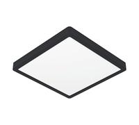 Eglo connect.z Plafonnier LED connecté pour salle de bains Fueva 6-Z, 39 x 39 cm, ZigBee, App et commande vocale Alexa, blanc chaud-blanc froid, intensité lumineuse variable, noir, IP44
