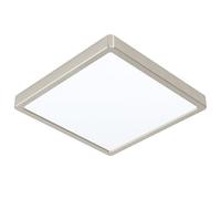 Eglo connect.z Plafonnier LED connecté pour salle de bains Fueva 6-Z, 39 x 39 cm, ZigBee, App et commande vocale Alexa, blanc chaud-blanc froid, intensité lumineuse variable, aspect argenté, IP44