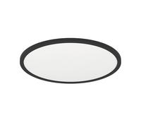 Eglo connect.z Plafonnier LED connecté Rovito-Z, Ø 42 cm, lampe de plafond contrôlable par appli et commande vocale Alexa, blanc chaud - froid, rétro-éclairage RGB, dimmable, noir