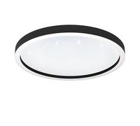 Plafonnier connecté MONTEMORELOS-Z LED 34,5W en aluminium noir D570mm