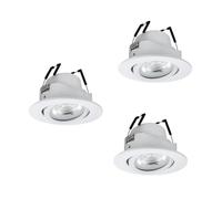 Eglo connect.z Smart-Home 3 pcs LED spots encastrables Saliceto-Z Ø 8,8 cm, ZigBee, mat, app et commande vocale Alexa, blanc chaud-froid, RGB, dimmable,