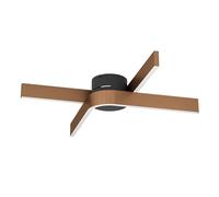 Eglo connect.z Smart-Home LED plafonnier Folcino-Z, lampe de plafond dimmable, ZigBee, Matter, contrôle app et vocal Alexa, blanc chaud-froid, RGB, finition bronze