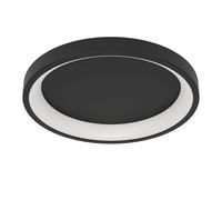 Eglo connect.z Smart-Home LED plafonnier Loretello-Z, lampe de plafond dimmable, ZigBee, Matter, contrôle app et vocal Alexa, blanc chaud-froid, RGB, noir, Ø 35 cm