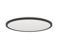 Eglo connect.z Smart Home Plafonnier LED de salle de bain Rovito-Z, ZigBee, app et commande vocale Alexa, blanc chaud-blanc froid, RGB, plafonnier à intensité variable, noir, IP44, Ø 50 cm