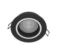 Luminaire encastrable connecté CAROSSO-Z LED 4,7W en aluminium noir D93mm