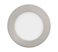 Eglo connect.z Spot LED encastrable pour salle de bains Fueva-Z, extra-plat, Ø 120 mm, lampe ZigBee, contrôlable par appli et commande vocale, blanc chaud - froid, dimmable, nickel-mat, IP44