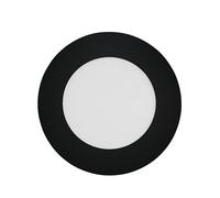 Eglo connect.z Spot LED encastrable pour salle de bains Fueva-Z, extra-plat, Ø 120 mm, lampe encastrée ZigBee, contrôlable par appli et commande vocale, blanc chaud - froid, dimmable, noir, IP44