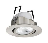 EGLO connect.z Spot LED encastrable Saliceto-Z, Ø 88 mm, lampe de plafond encastrée ZigBee, contrôlable par appli et commande vocale, blanc chaud - froid, RGB, dimmable, nickel-mat