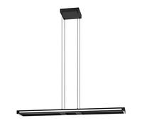 EGLO connect.z Suspension luminaire LED connectée Salvilanias-Z, lampe suspendue ZigBee, application et commande vocale Alexa, blanc chaud - froid, lustre en métal noir, dimmable, 116 cm