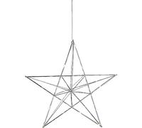 Eglo Décoration de Noël LED suspendue, étoile décorative à suspendre, déco lumineuse avec minuterie, déco fenêtre en métal chromé, lumière blanc chaud