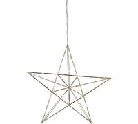Eglo Décoration de Noël LED suspendue, étoile décorative à suspendre, déco lumineuse avec minuterie, déco fenêtre en métal finition laiton, lumière blanc chaud