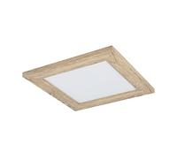 EGLO Encadrement décoratif pour plafonnier Salobrena 30 x 30 cm, accessoire carré en bois clair flammé pour panneau LED