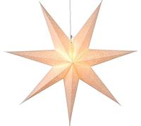 EGLO Étoile de Noël pour intérieur, étoile décorative lumineuse en papier à | suspendre, étoile lumineuse de fenêtre blanche, étoile de l'Avent 3D avec câble, E14