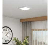 Eglo connect.z Smart Home plafonnier LED de salle de bain Fueva 6-Z, ZigBee, app et commande vocale Alexa, blanc chaud-blanc froid, RGB, luminaire à intensité variable, blanc, IP44, 22x22 cm