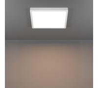Eglo connect.z Smart Home plafonnier LED de salle de bain Fueva 6-Z, ZigBee, app et commande vocale Alexa, blanc chaud-blanc froid, RGB, luminaire à intensité variable, blanc, IP44, 29x29 cm