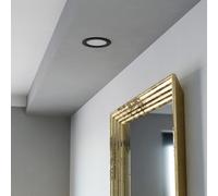 Eglo connect.z Spot LED connecté encastrable Fueva 6-Z, Ø 11,7 cm, lampe encastrée ZigBee pour salle de bains, app et commande vocale Alexa, RGB, blanc chaud - froid, dimmable, noir, IP44