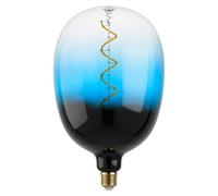Eglo Grosse ampoule LED E27 filament spirale, lampe décorative à intensité variable, luminaire vintage extra-large en pétrole et noir, 4 watts, 85 lumens, blanc chaud, 2000 K, L 29,5 cm