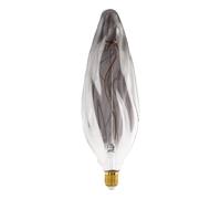 Eglo Grosse ampoule LED E27 filament spirale, lampe décorative à intensité variable, luminaire vintage en verre fumé, 4 watts, 100 lumens, blanc chaud, 2000 K, L 34,5 cm