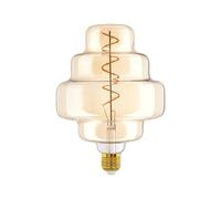 Eglo Grosse ampoule LED E27 filament spirale, lampe décorative Big Size à | intensité variable, luminaire vintage extra-large en ambre, 4 watts, 200 lumens, blanc chaud, 2000 K, L 20,5 cm