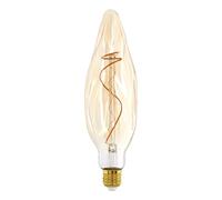 Eglo Grosse ampoule LED E27 filament spirale, lampe décorative Big Size à intensité variable, luminaire vintage extra-large en ambre, 4 watts, 200 lumens, blanc chaud, 2000 K, L 25,5 cm