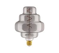 Eglo Grosse ampoule LED E27 filament spirale, lampe décorative Big Size à intensité variable, luminaire vintage extra-large, verre fumé, 4 watts, 110 lumens, blanc chaud, 2000 K, L 20,5 cm