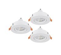 Eglo jeu de 3 spots encastrés Barranco, lampes à encastrer orientables