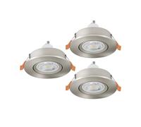 Eglo jeu de 3 spots LED encastrés Barranco, lampes à encastrer orientables