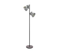Eglo Lampadaire Barnstaple, lampe sur pied vintage 2 flammes style