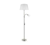 Lampadaire abat-jour liseuse Conesa H170 cm - Nickel Nickel Satiné
