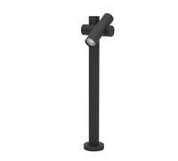 Eglo Lampadaire extérieur LED Fossignano, lampe sur pied avec spot orientable, luminaire jardin, borne en aluminium noir, IP44, lumière chaude, 70 cm