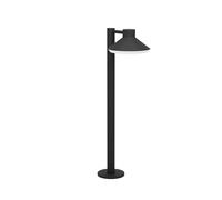 Eglo Lampadaire extérieur LED Ninnarella, lampe de jardin sur pied, lanterne en métal noir et plastique blanc, éclairage de chemin avec ampoule GU10, blanc chaud, IP44