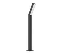 Eglo Lampadaire extérieur LED Ugento, lampe de chemin, luminaire d'extérieur sur pied, éclairage pour allée et jardi, métal noir et plastique blanc, blanc chaud, IP44, 79 cm
