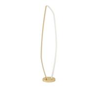 Eglo Lampadaire LED Vallerosa, design pour salon, lampe sur pied incurvée, métal laiton brossé, lumière blanc chaud, 128,5 cm