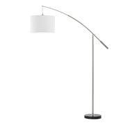 NADINA - Lampadaire Arc Chrome/Blanc H195cm