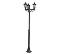 Eglo Lampadaire parisien Laterna 4 à 3 têtes, luminaire extérieur sur pied